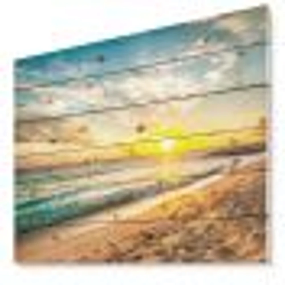 White Beach Island of Barbados Wood Wall Art