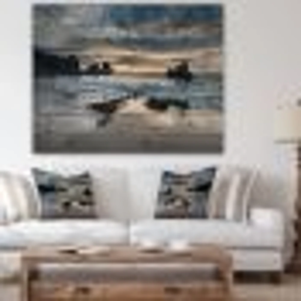 Beautiful Porthcothan Bay Wood Wall Art