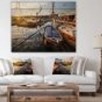 Yachts at Sea Port of Marseille Wood Wall Art