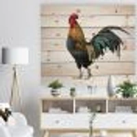 Chicken rooster Wood Wall Art