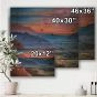 Road Through The ALamut Mountains During Evening Glow Wood Wall Art