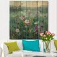 Flower field Wood Wall Art