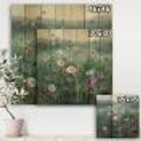 Flower field Wood Wall Art