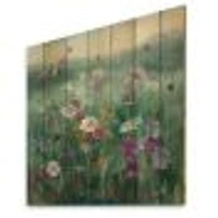 Flower field Wood Wall Art