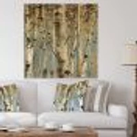 Art Mural en Bois « White Birch Forest »