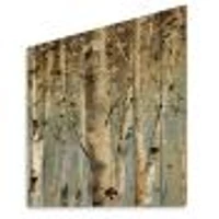 Art Mural en Bois « White Birch Forest »