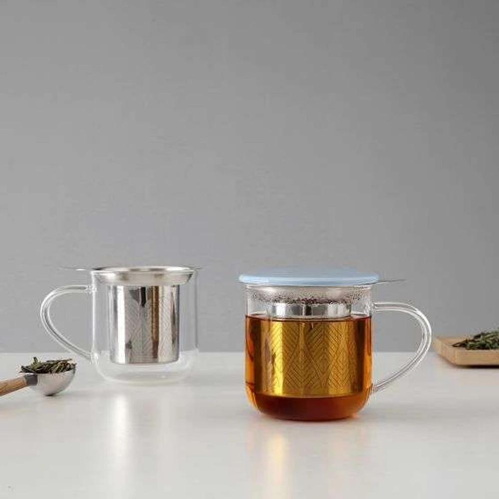 Tasse à infuser « Minima Eva » avec couvercle bleu par Viva