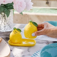 Lemon Salt & Pepper Shaker with Tray