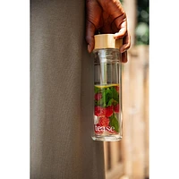 3-in-1 Sustainable Glass and Bamboo Tumbler - Cinnamon