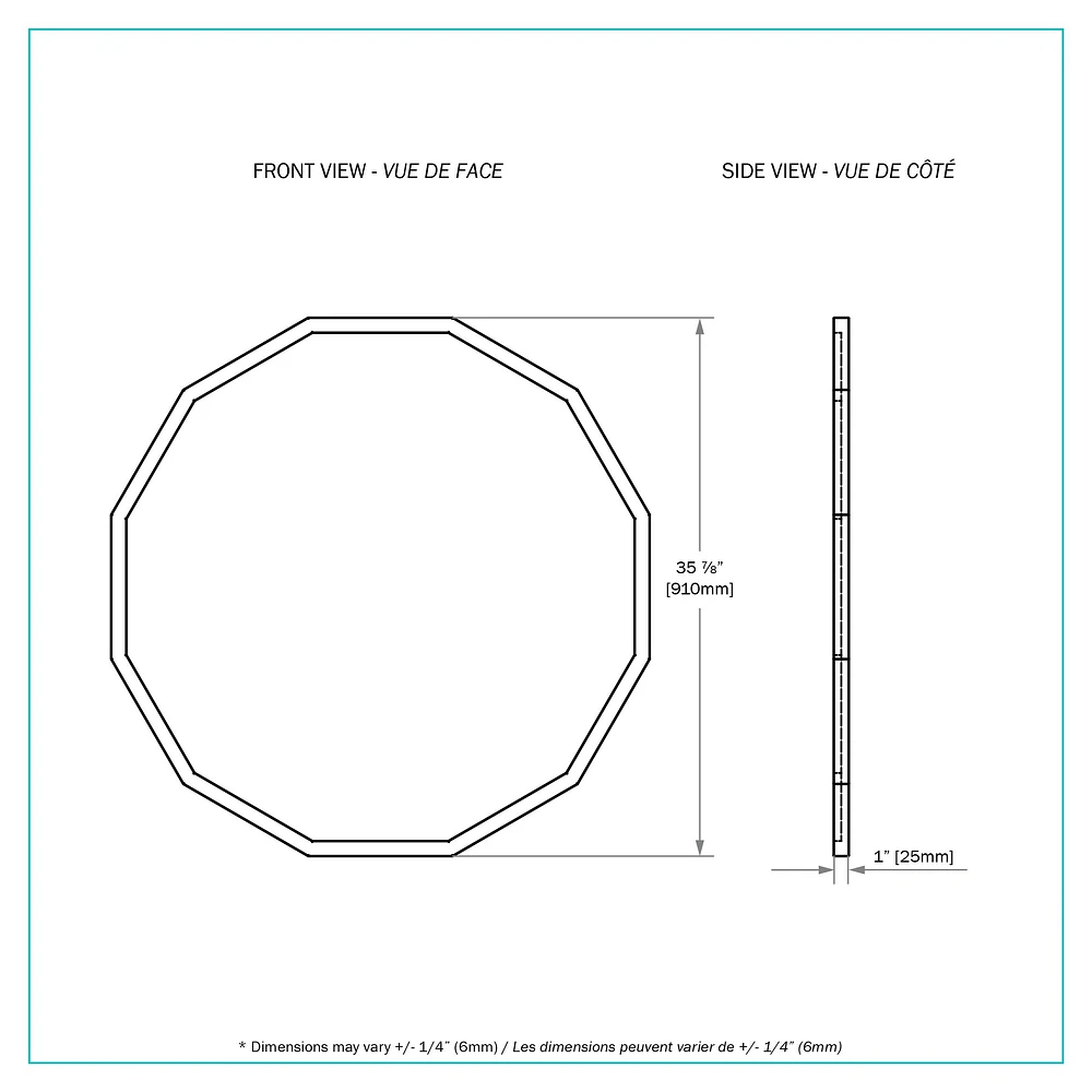 Iselle miroir en or