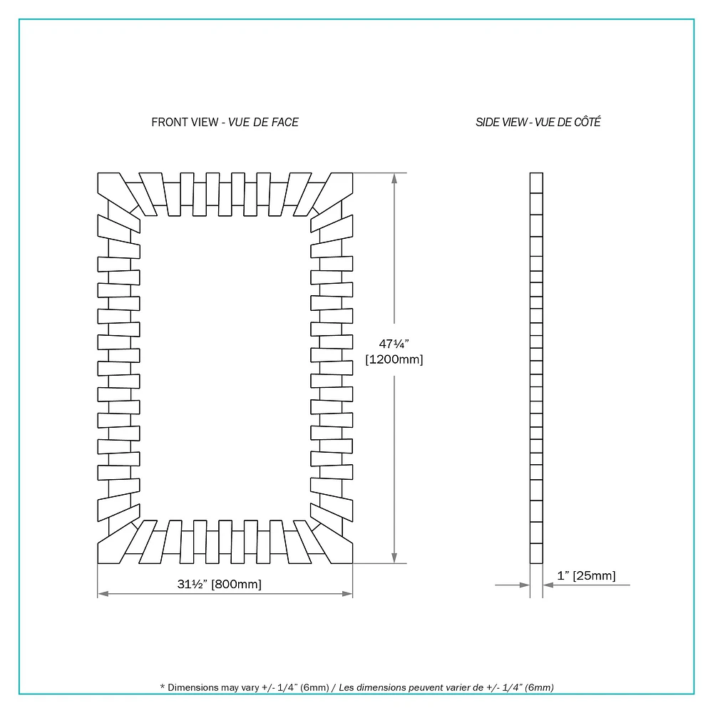 Spectra Rectangular Glass Mirror