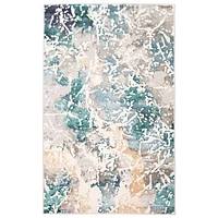 Aura Contemporary Teal Area Rug