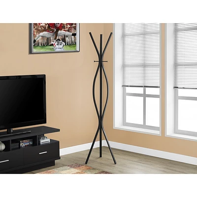 Contemporary Style Coat Rack - Black