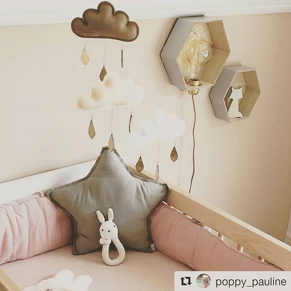 Cloud Mobile - Taupe, Peach & White