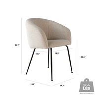 Avenue Accent Dining Chair by Haute Deco - Oatmeal