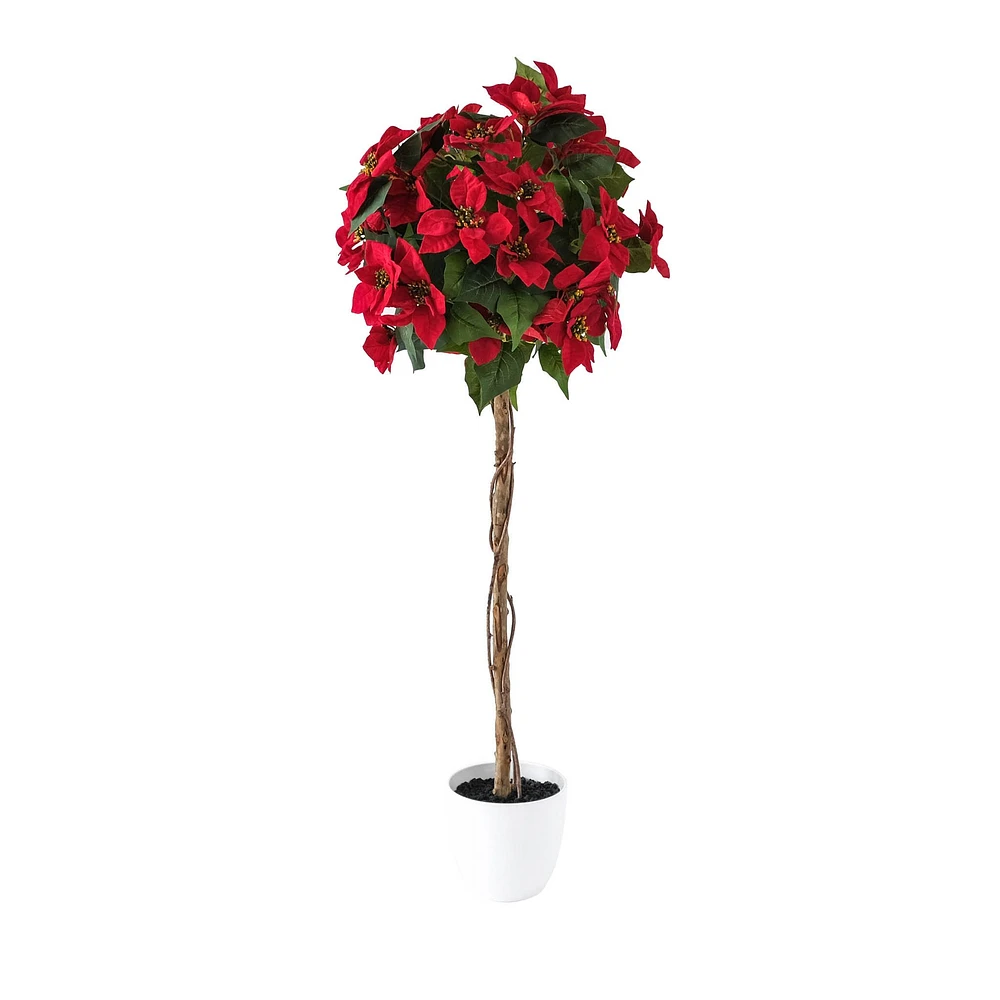Boule topiriare de poinsettia de cm par Haute Deco