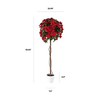 Poinsettia Tree 150cm by Haute Deco