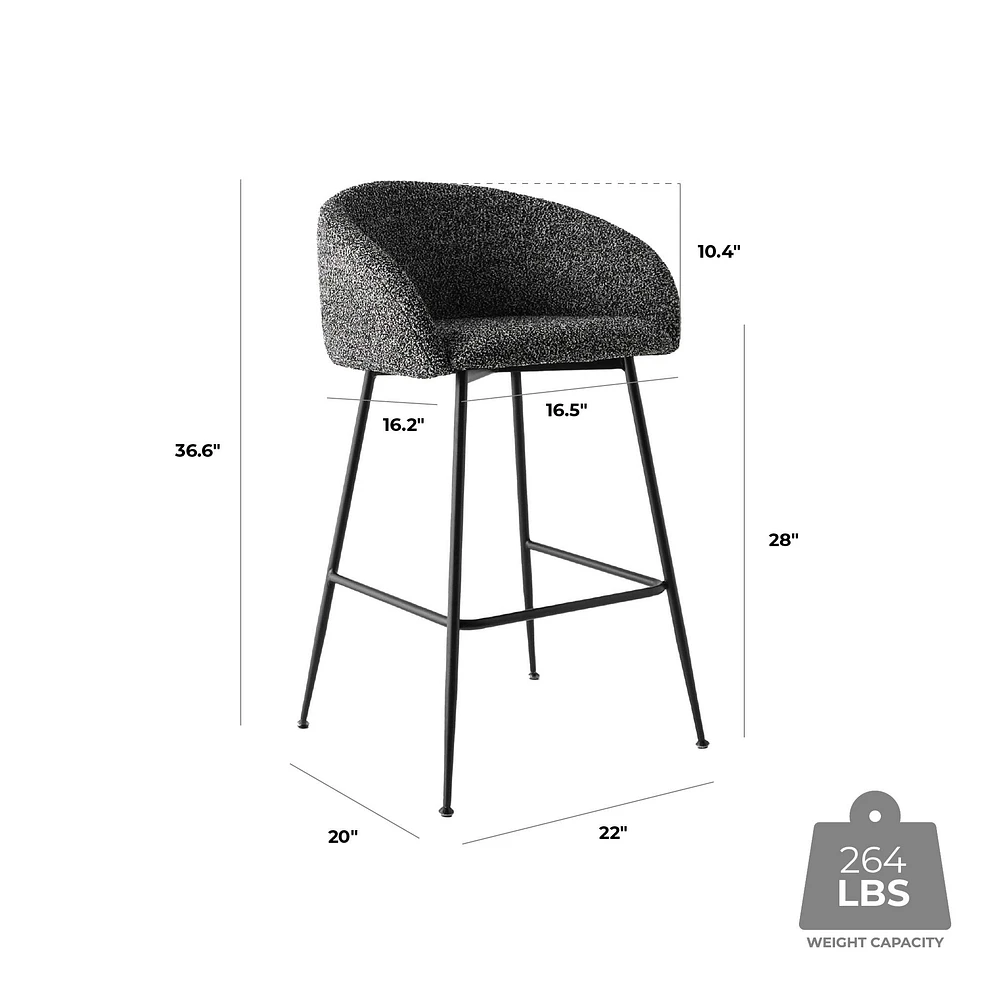 Avenue Salt & Pepper Bar Stools, Set of 2