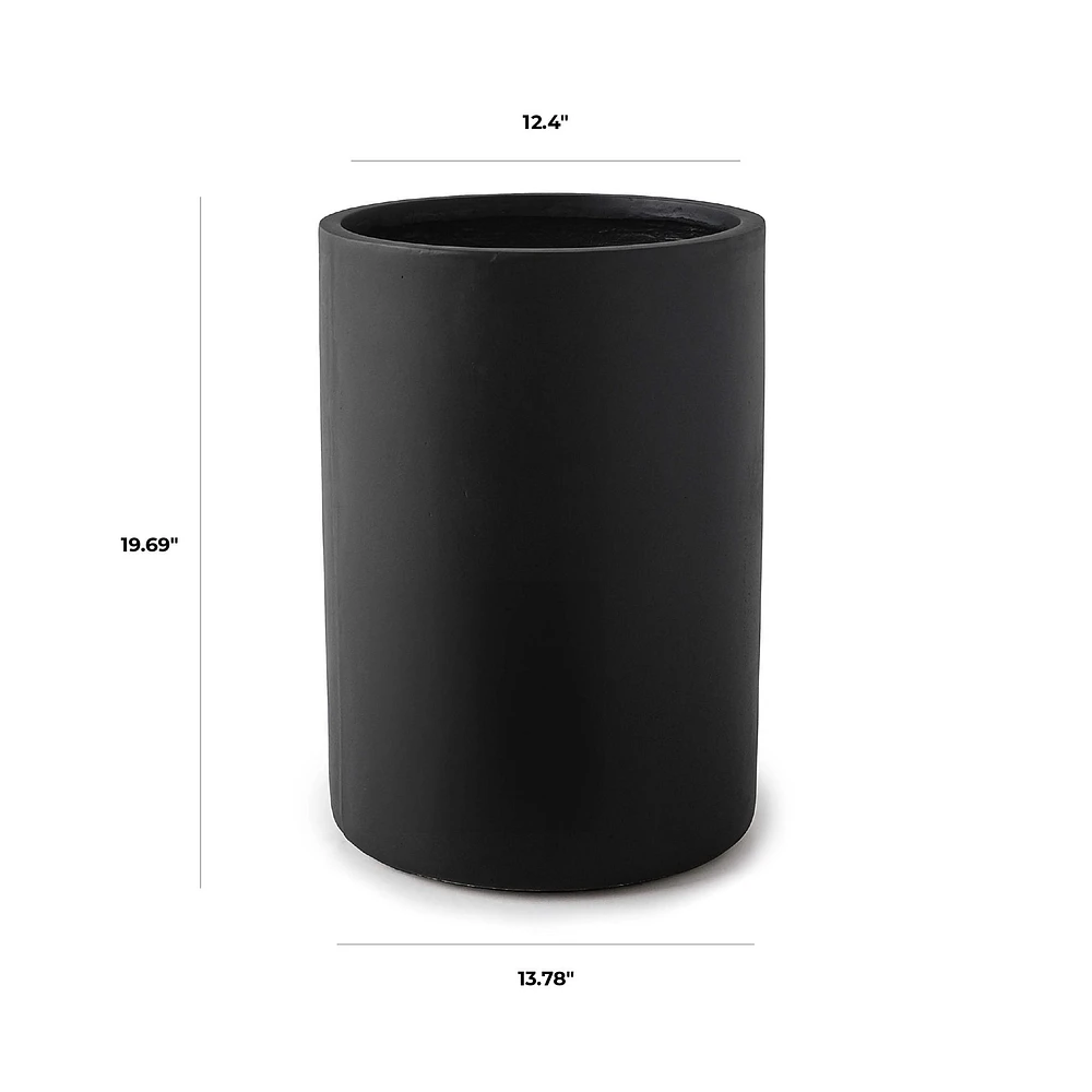 Barron Large Black Planter by Haute Deco