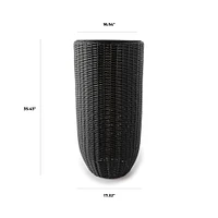 Rolland XL Rattan Planter Black by Haute Deco