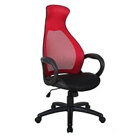 Chaise de Bureau  « Milan » - Noir/Rouge