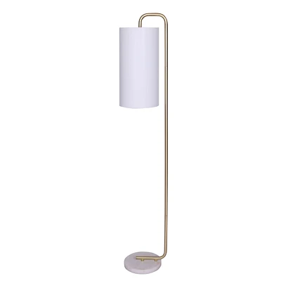 Bailey Cylindrical Floor Lamp - Gold/Marble