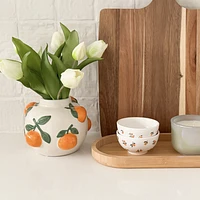 Abbott Small Round Vase with Oranges Motif 