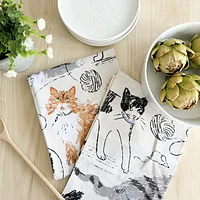 Feline Friends Tea Towel