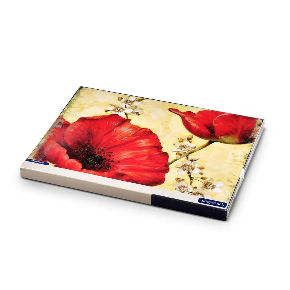 Ensemble de 4 napperons « Poppy de Villeneuve »  par Pimpernel