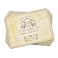 Ensemble de 4 napperons « Vin De France »  par Pimpernel