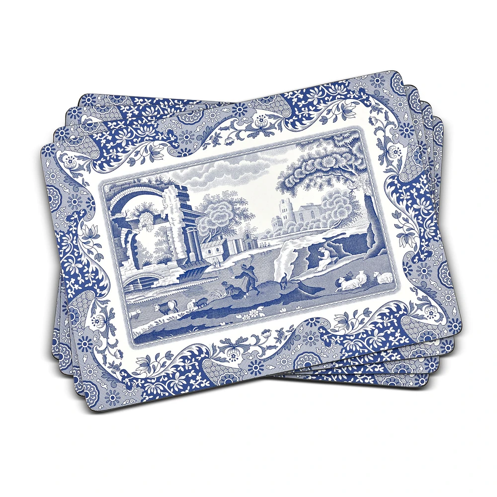 Set of 4 Blue Italian Placemats by Pimpernel