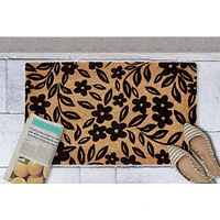 Flowers & Greenery Black Coir Mat