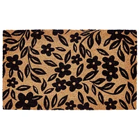 Flowers & Greenery Black Coir Mat
