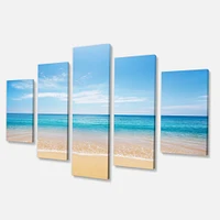 Calm Blue Sea and Sky Canvas Wall Art Panels