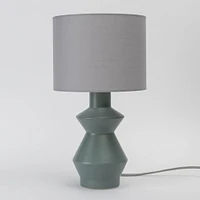 Suzanne Ceramic Table Lamp with Eight Shaped Base - Grey