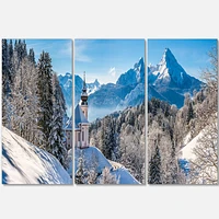 Winter in the Bavarian Alps Wall Art - 3 Panels