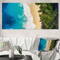 Sea and Beach Turquoise Water Canvas Wall Art Print