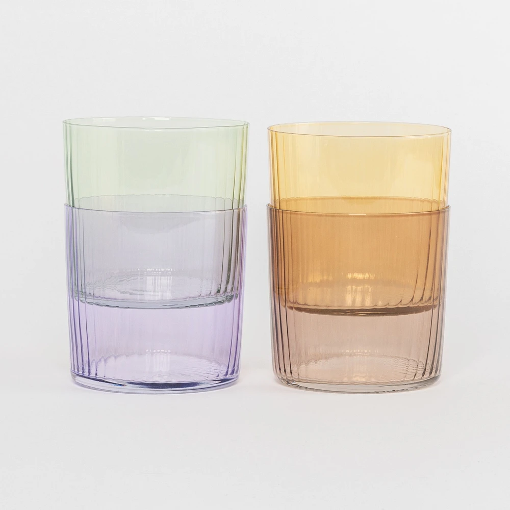 Verres assortis Deco par Krosno, ensemble de 4