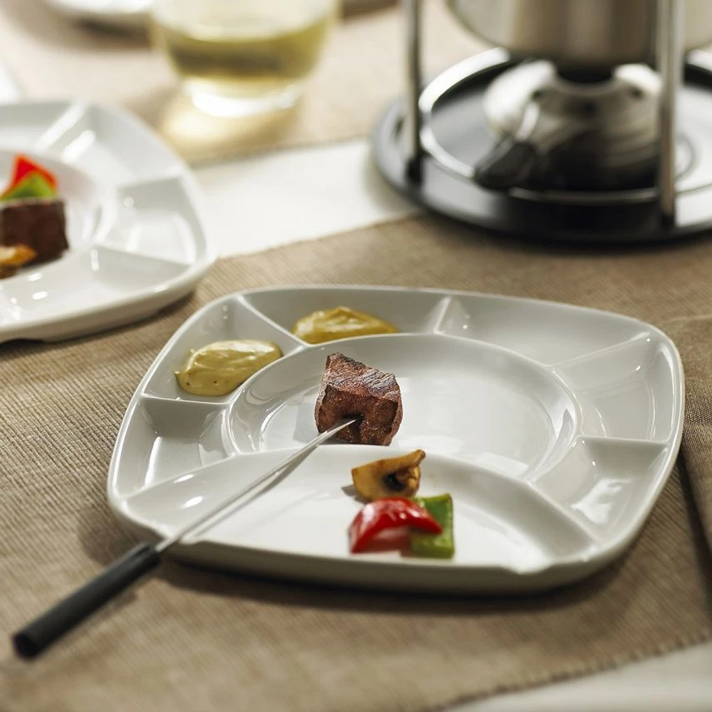 Trudeau Fondue Plate Set