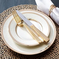 Majesty Gold 24-Piece Bone China Dinnerware Set by Brilliant