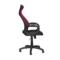 Chaise de Bureau  « Milan » - Noir/Rouge