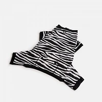 Dog's Pack of 2 Pyjamas by SilverPaw - Zebra Print and Red Waffle