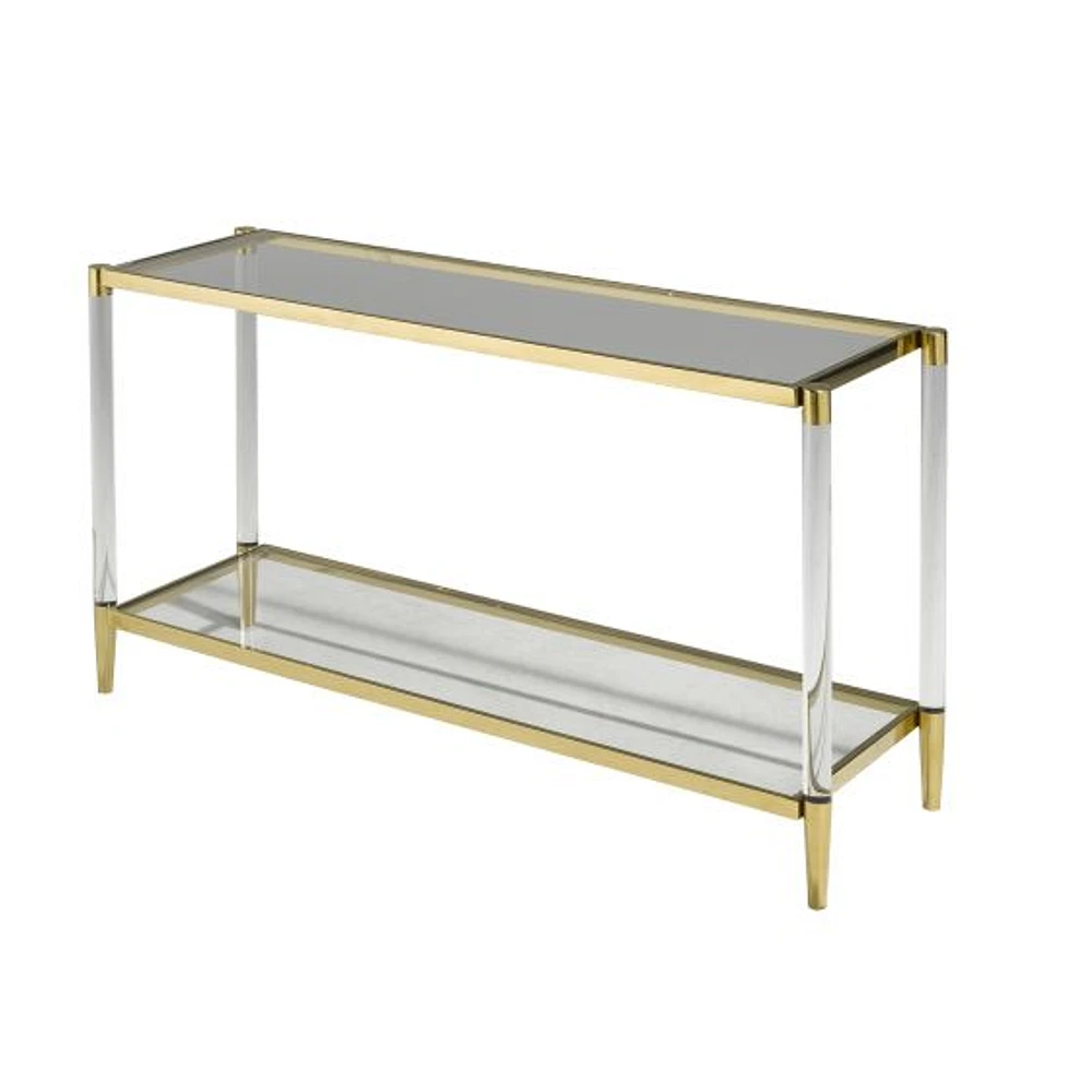 Emma Console Table - Acrylic/Gold