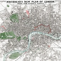 1853 London Map Wallpaper Mural