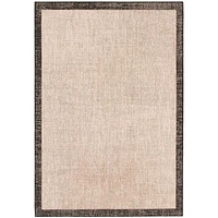 Tapis Rattan Classic Argent-noir