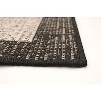 Tapis Rattan Classic Argent-noir