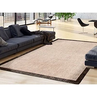 Tapis Rattan Classic Argent-noir