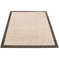 Rattan Look Classic Silver-Black Rug