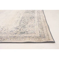 Tapis Raina gris foncé, ivoire