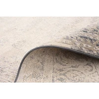 Tapis Raina gris foncé, ivoire